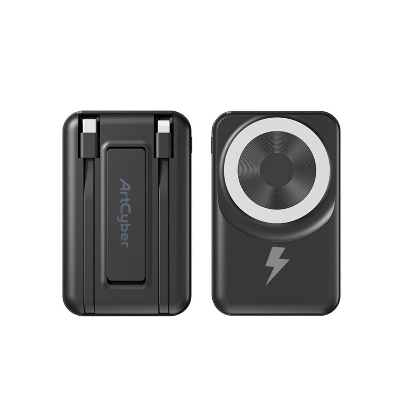 ARTCYBER Magnetic 10000mAh Power Bank – Fast Charge, Foldable Stand & LED Display