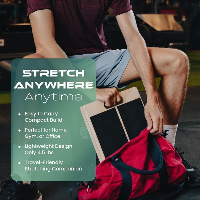 Wooden Slant Board for Squats, Leg Stretches & Physical Therapy