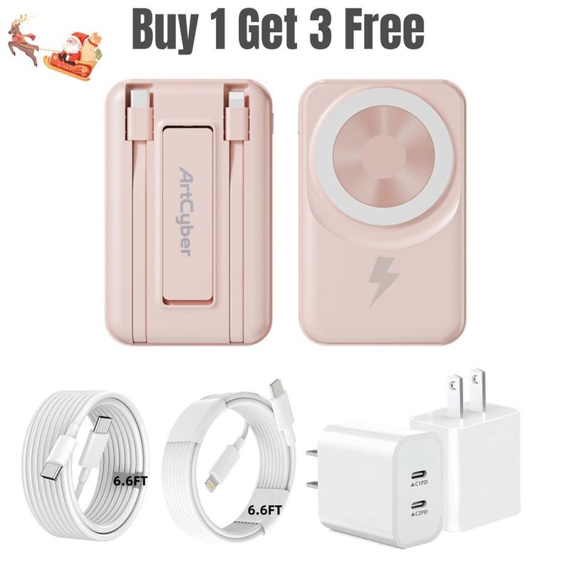 4-in-1 Magnetic 10000mAh Power Bank Kit – Foldable Charger + 20W Adapter