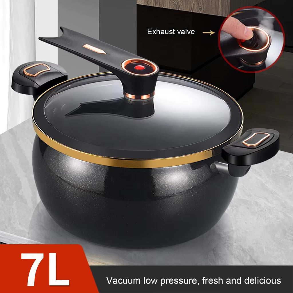7L Micro-Pressure Non-Stick Stew Pot, 26cm – Induction & Gas Compatible