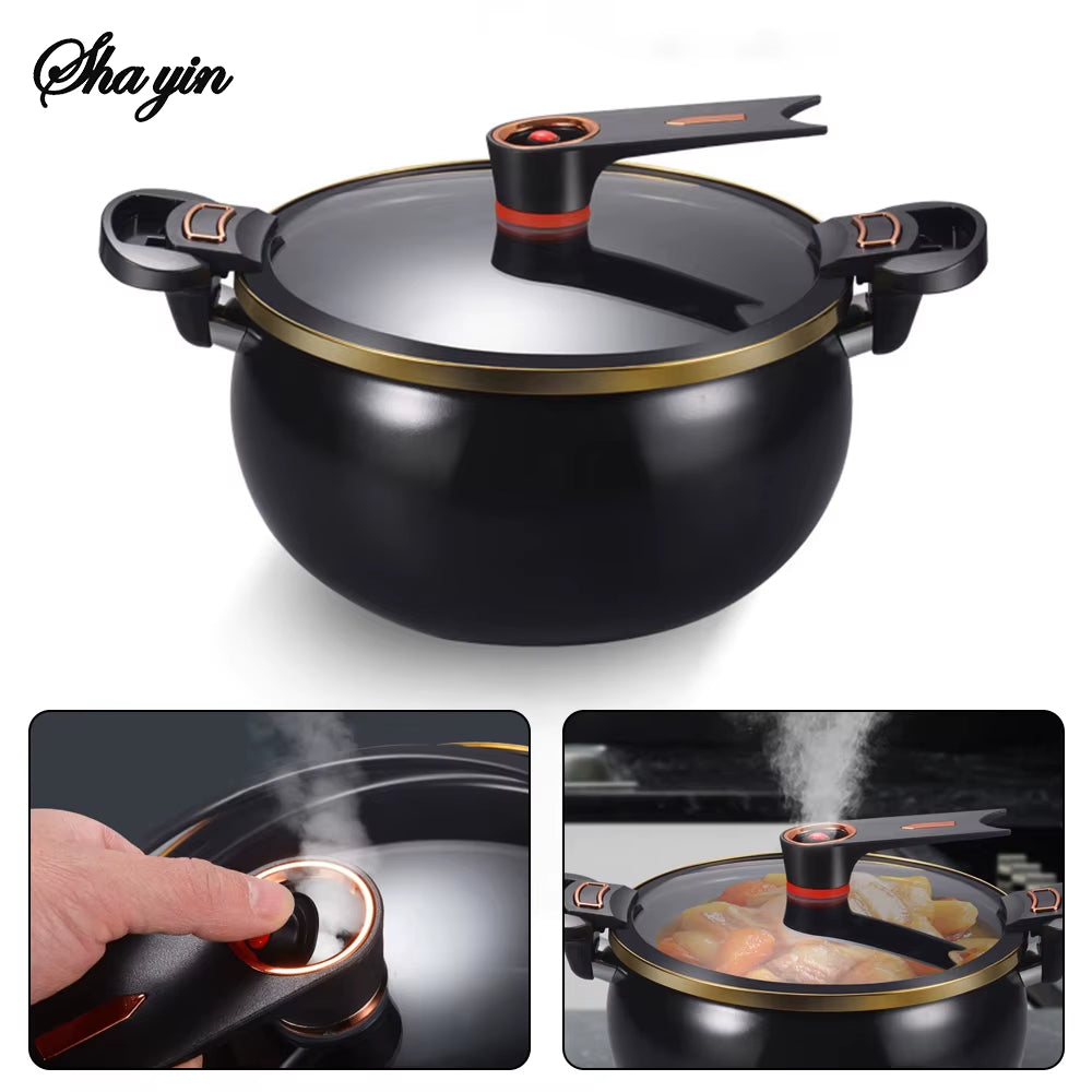 7L Micro-Pressure Non-Stick Stew Pot, 26cm – Induction & Gas Compatible