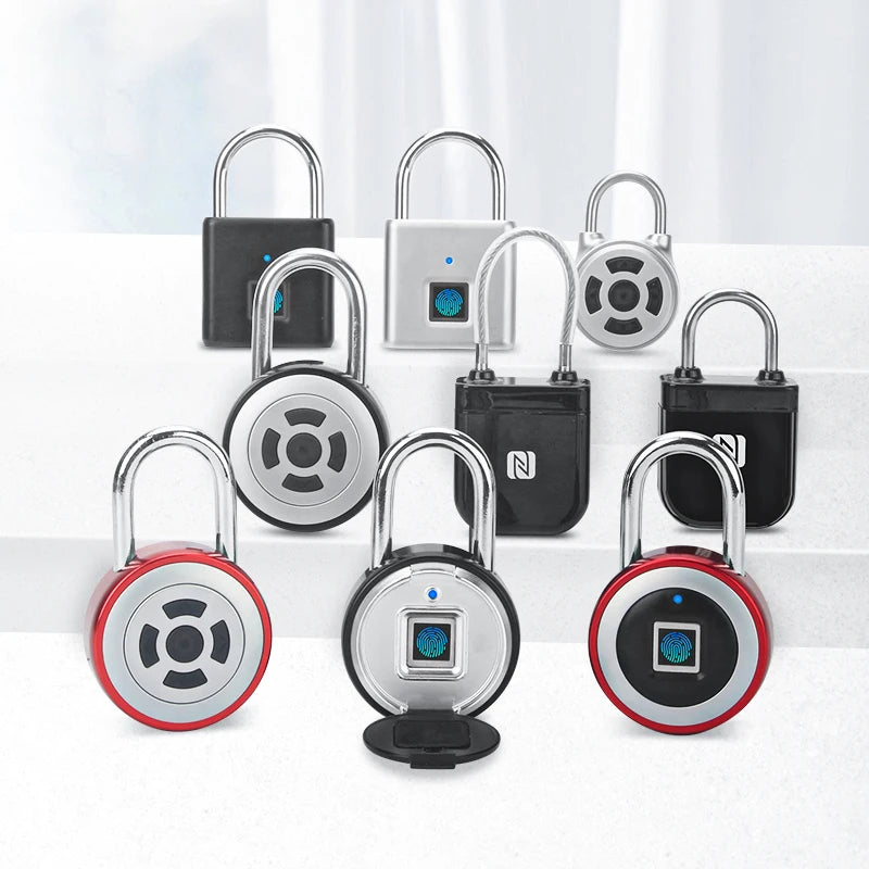 Smart Fingerprint Padlock 0.5S Unlock IP55 Waterproof Type C Rechargeable for Luggage Gym Office Zinc Alloy anti Theft Lock