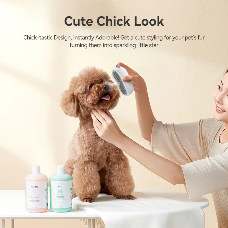 ROJECO Electric Pet Steam Comb and Spray Brush for Effective Dog and Cat Hair Removal - Grooming Tool Kit for Cats and Dogs