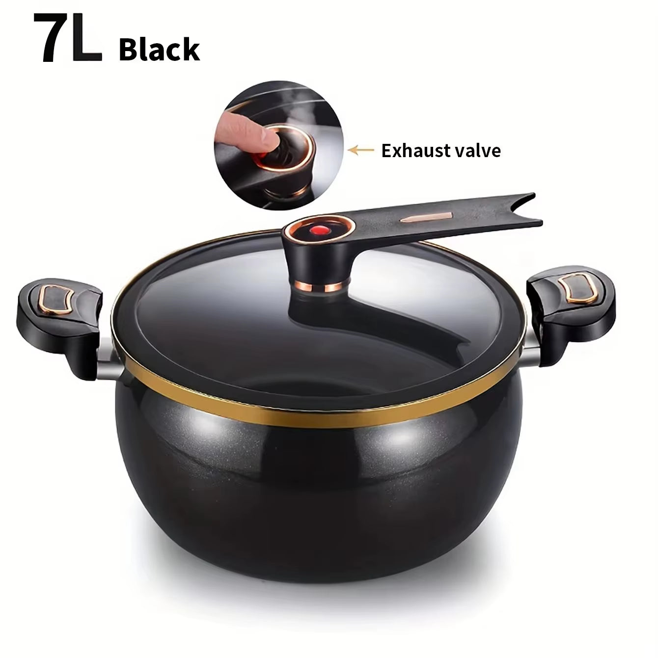7L Micro-Pressure Non-Stick Stew Pot, 26cm – Induction & Gas Compatible