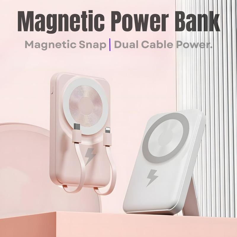 ARTCYBER Magnetic 10000mAh Power Bank – Fast Charge, Foldable Stand & LED Display