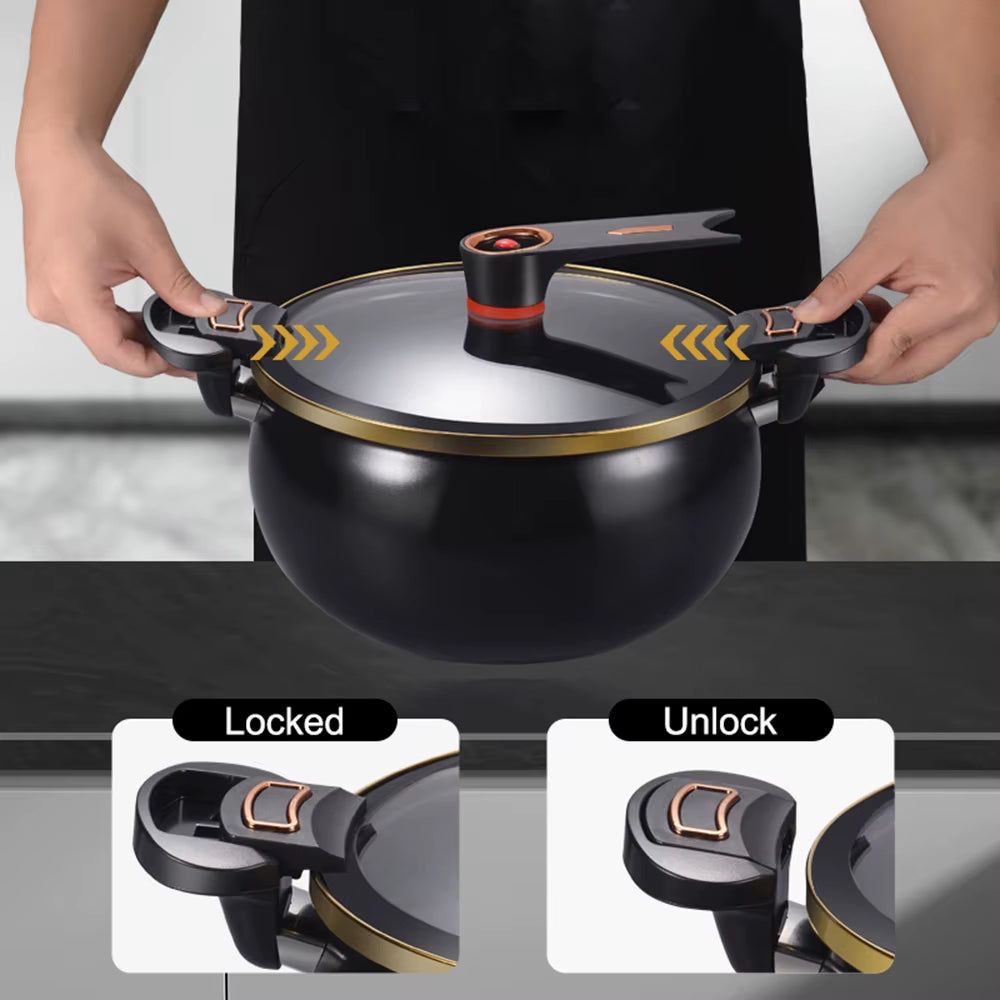7L Micro-Pressure Non-Stick Stew Pot, 26cm – Induction & Gas Compatible