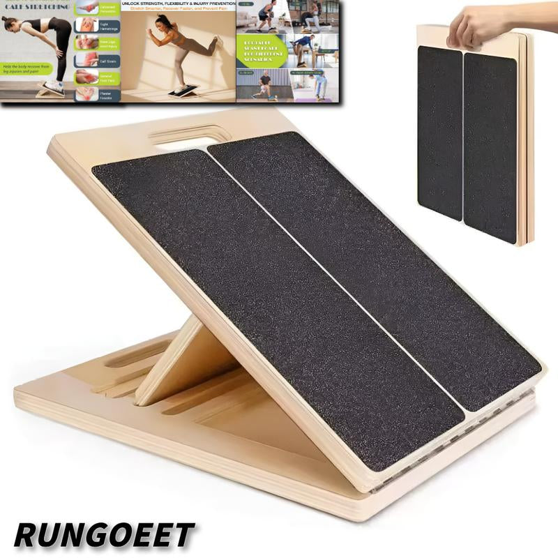 Wooden Slant Board for Squats, Leg Stretches & Physical Therapy