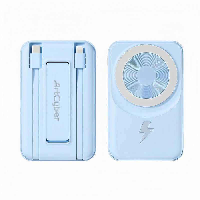 ARTCYBER Magnetic 10000mAh Power Bank – Fast Charge, Foldable Stand & LED Display